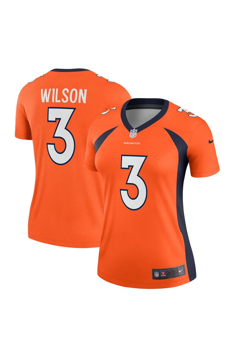 Nike Women's Nike Russell Wilson Orange Denver Broncos Alternate Legend Jersey, Main, color, 