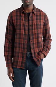 AG Mason Plaid Flannel Button-Up Shirt