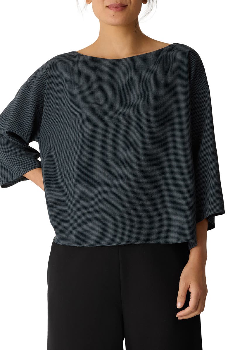 Eileen Fisher Boxy Boat Neck Top, Main, color, Eucalyptus