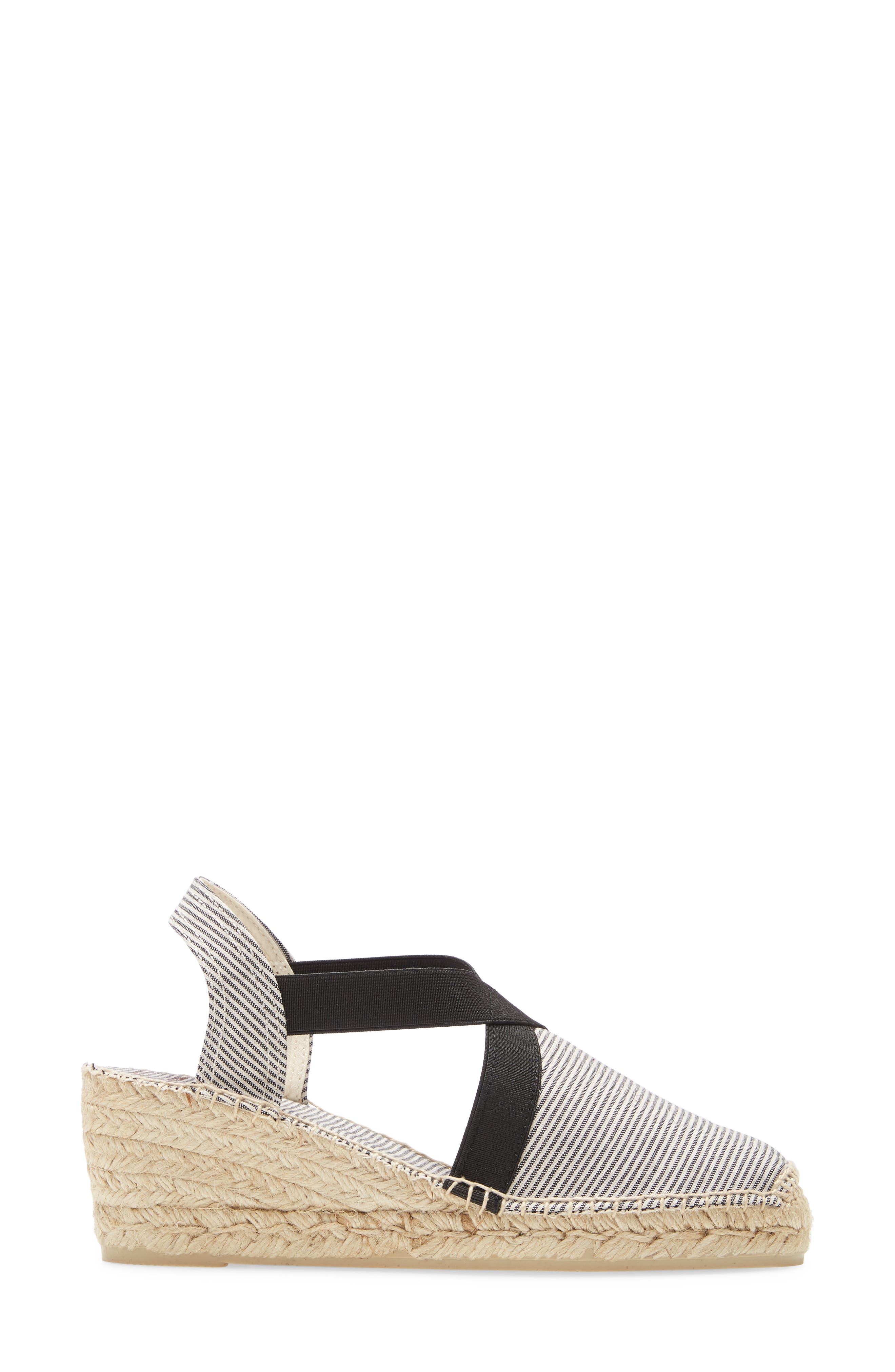Terra Espadrille Wedge Sandal, Alternate, color, BLACK/ BLACK FABRIC
