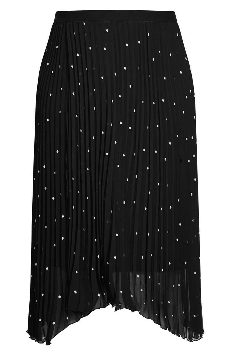 City Chic Polka Dot Pleated Skirt, Alternate, color, 