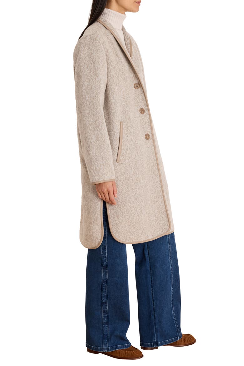 Jacquard Wool Blend Topcoat, Alternate, color, NEUTRAL MULTI
