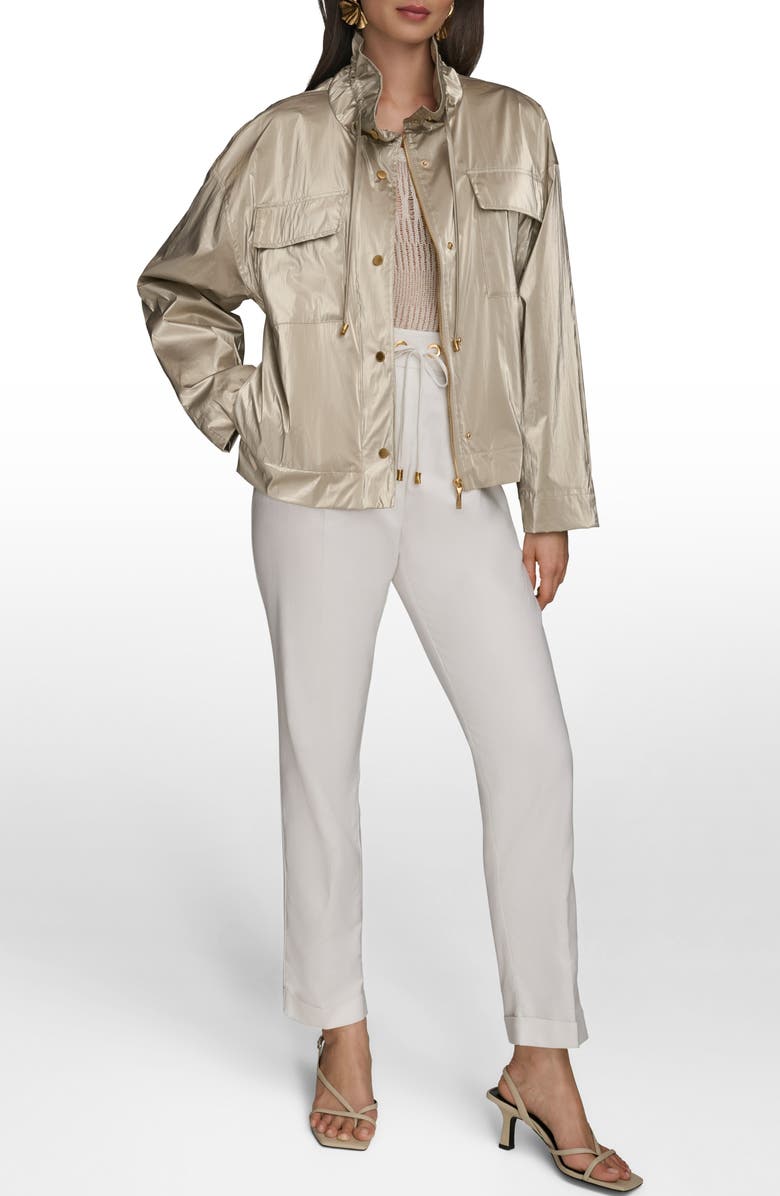 Donna Karan New York Metallic Jacket, Alternate, color, Pale Champagne