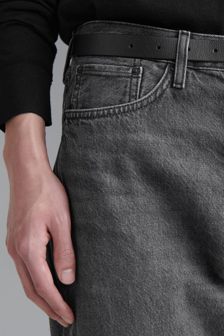 Signature Regular-Fit Straight-Leg Jeans, Alternate, color, GREY