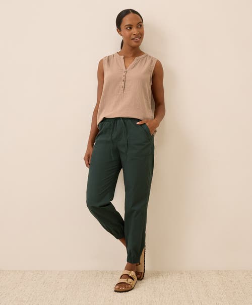 Pact Organic Cotton Monterey Poplin Jogger In Green