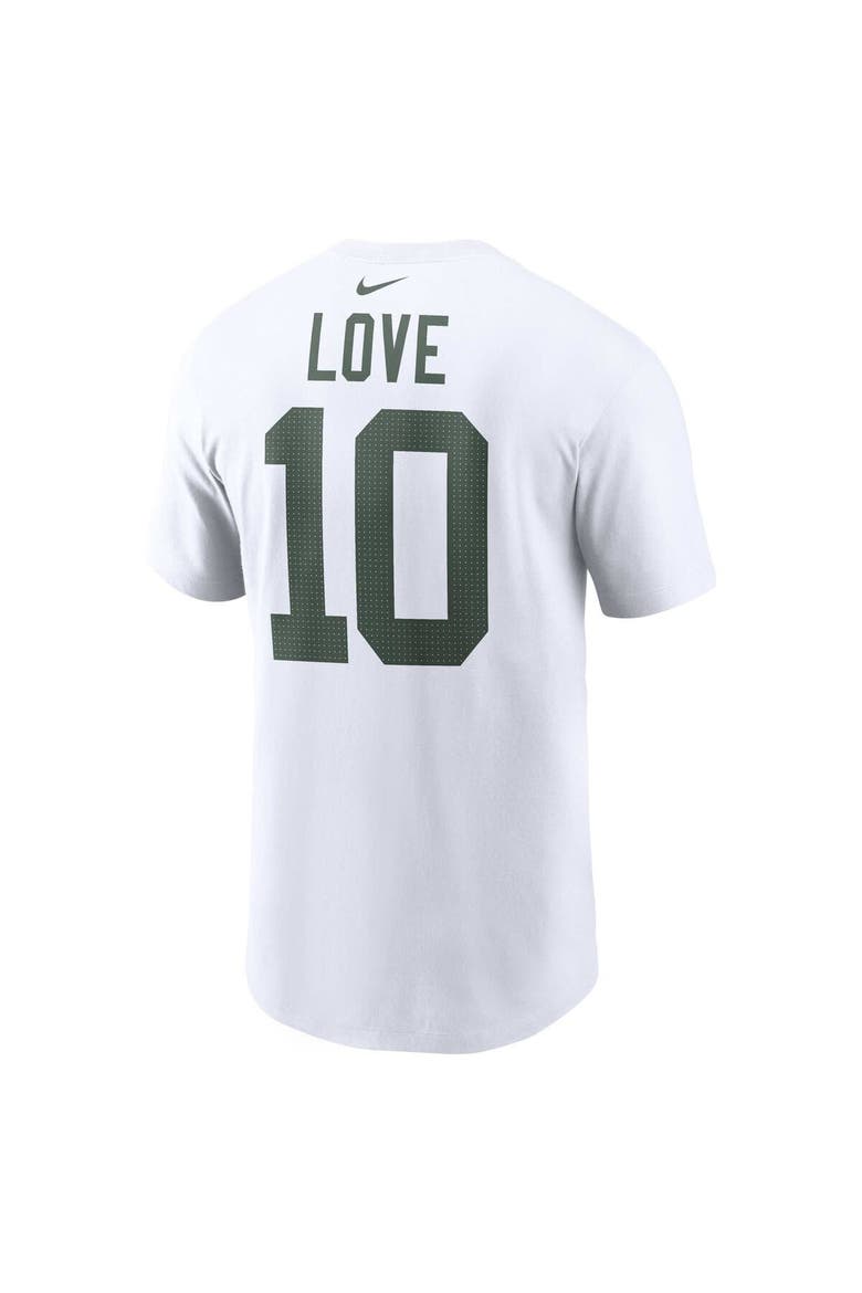 Men's Nike Jordan Love  White Green Bay Packers  Player Name & Number T-Shirt, Alternate, color, White