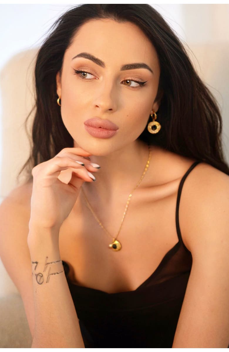 Classicharms Roaming Venus Crystal Molten Earrings, Alternate, color, Gold/Black