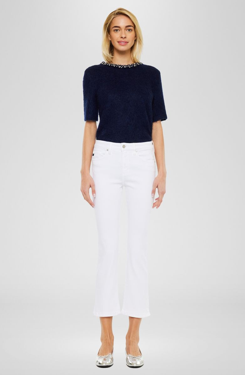 Kancan Bristol High Rise Kick Flare Jeans In White