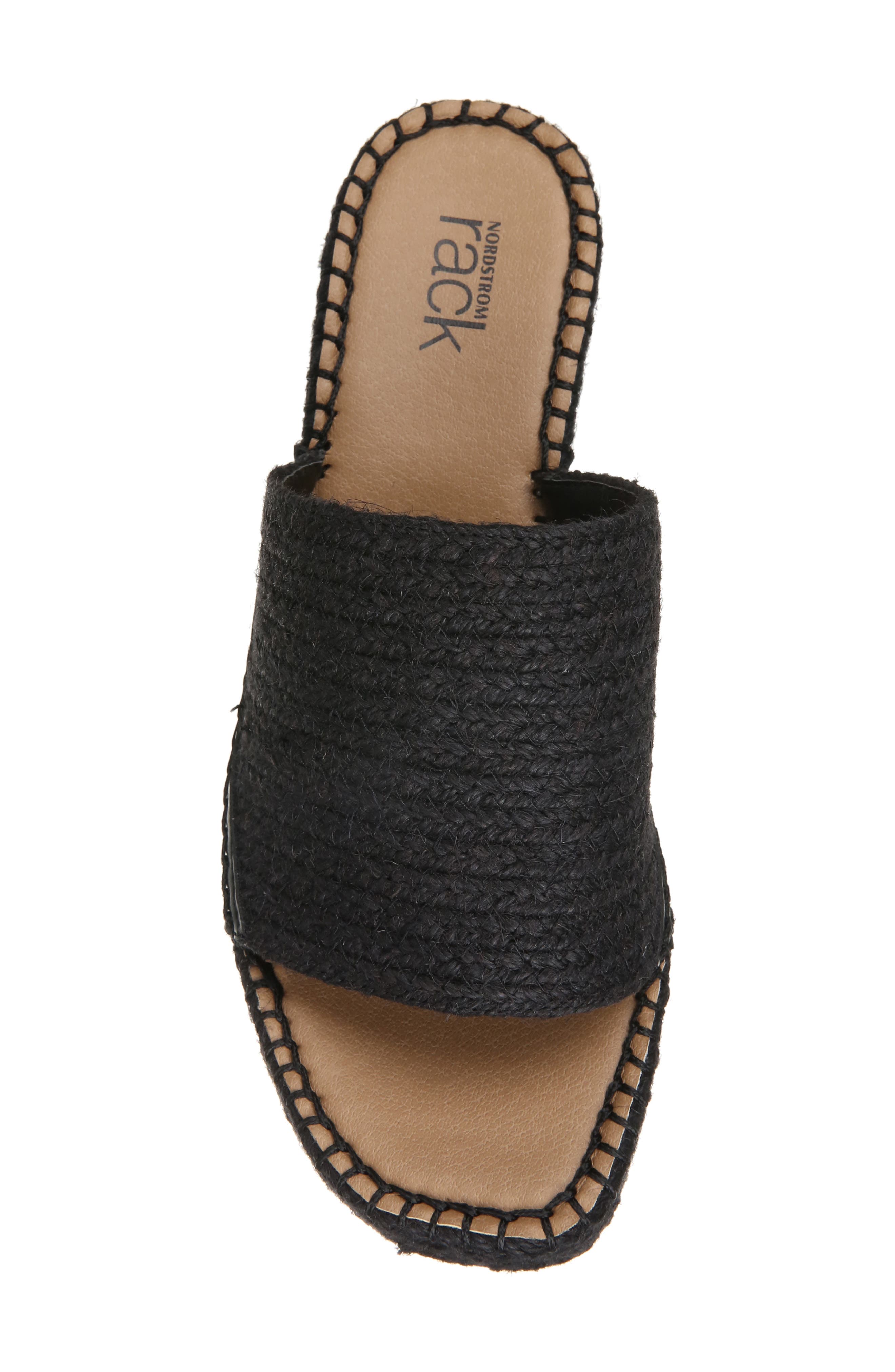 NORDSTROM RACK Claire Jute Wedge Slide Sandal, Alternate, color, Black