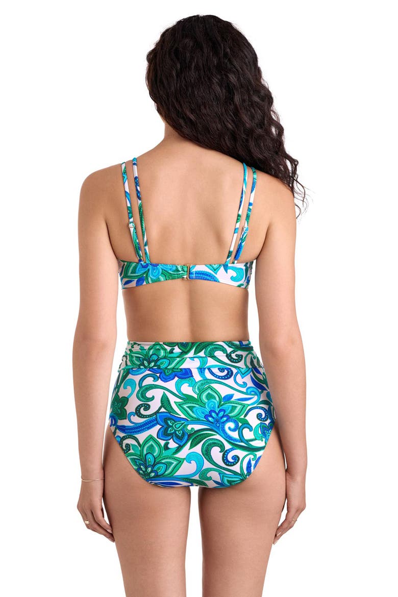 Clare Twist Double-Strap Underwire Bralette Swimsuit Top, Alternate, color, Imperial Paisley