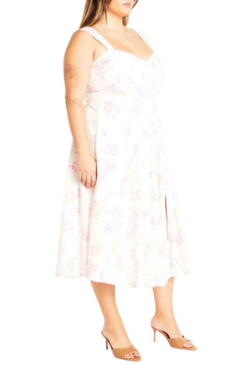 Marylou Print Sleeveless Midi Dress, Alternate, color, ETCHED ROSE