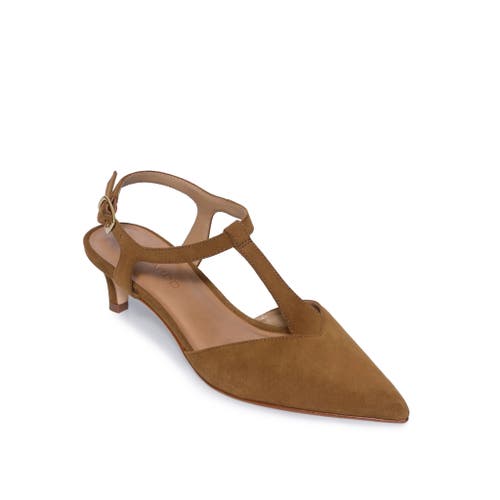 Bernardo Footwear Malta Slingback Kitten Pump in Safari 