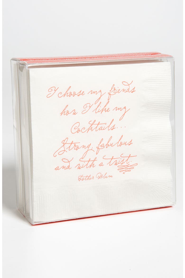 'I Choose My Friends' Cocktail Napkins, Main, color, NO COLOR