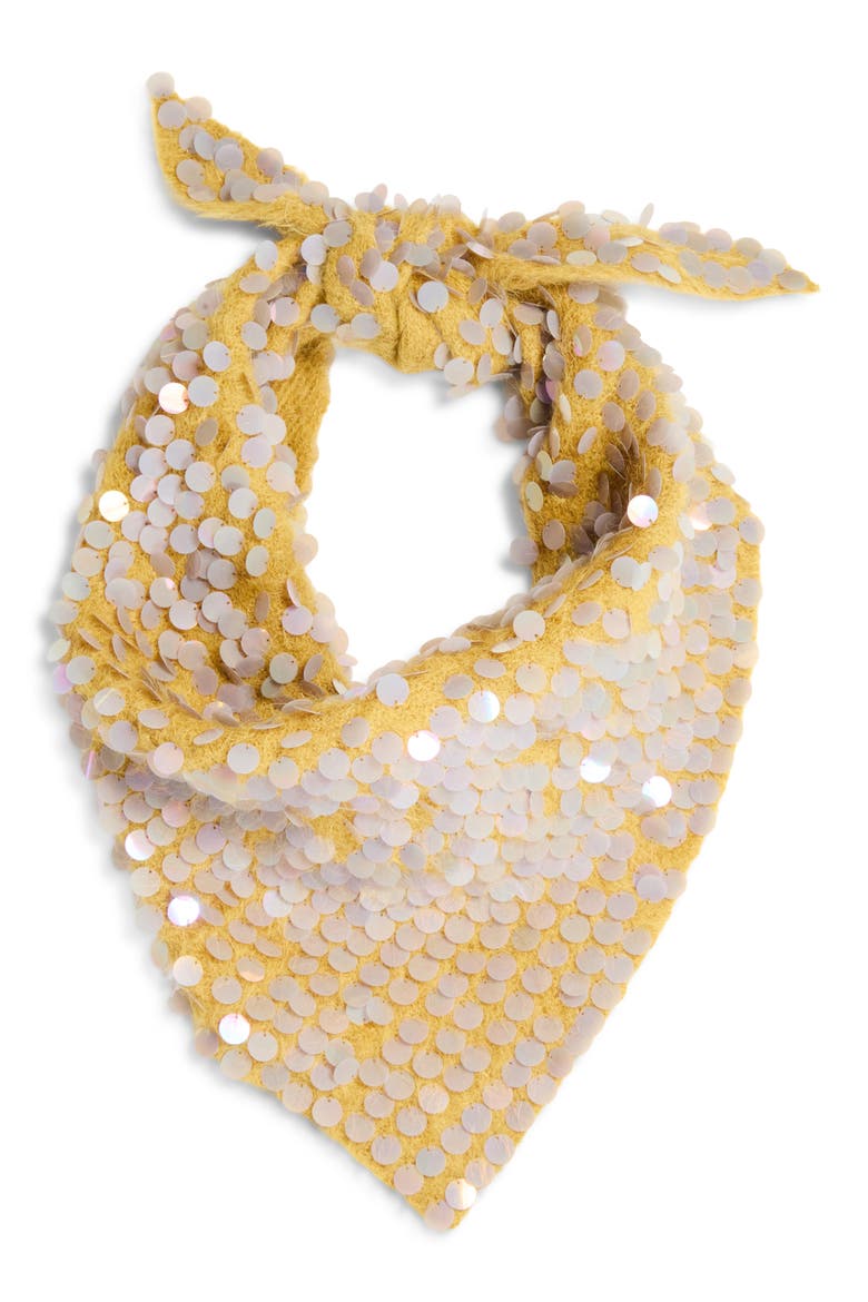 Kinga Alpaca & Mohair Blend Triangle Scarf, Main, color, OLIVE