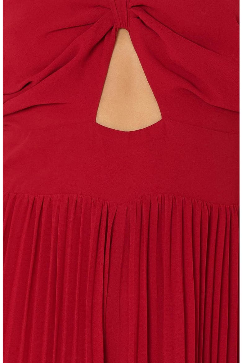 Alice Pleated Wide Leg Jumpsuit, Alternate, color, RED