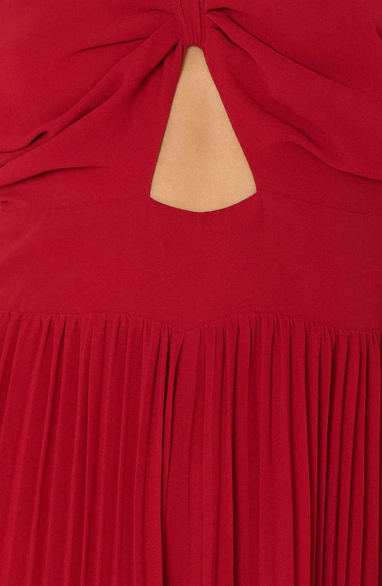 Petal & Pup Alice Pleated Wide Leg Jumpsuit, Alternate, color, Red