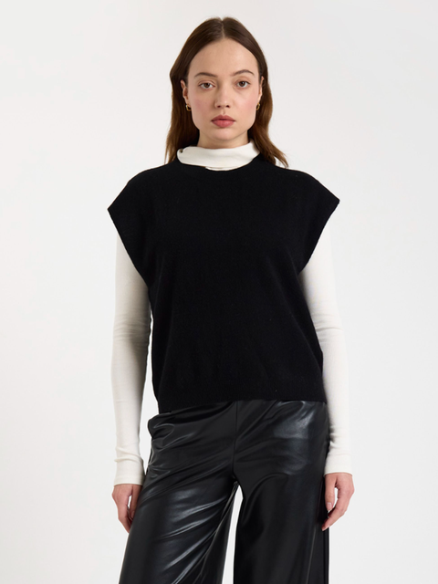 Tabby Knitted 100% Cashmere Vest