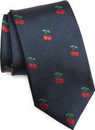 Drake's Mini Cherries Silk Tie