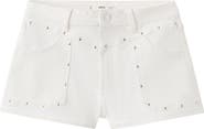 MANGO TEEN Low Rise Stud Denim Shorts