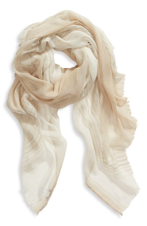 Nordstrom Yarn Dyed Stripe Wrap In White