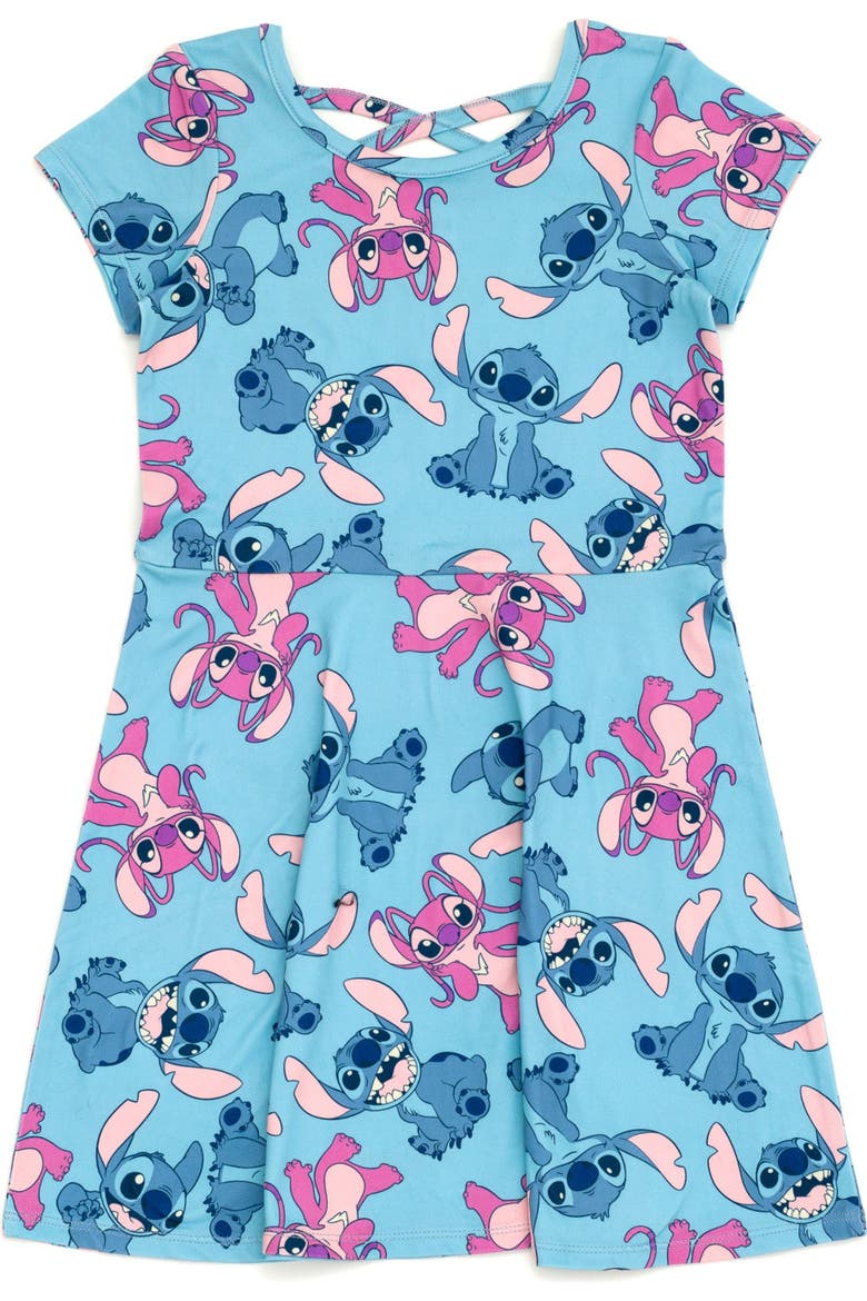 Lilo & Stitch 2-Pack Skater Dresses, Alternate, color, Stitch Angel Blue Grey