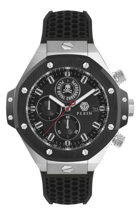 Plein Chrono Royal Chronograph Silicone Strap Watch
