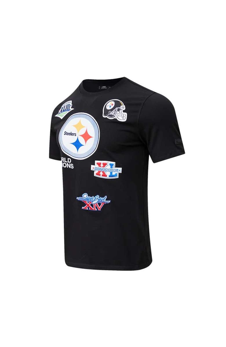 PRO STANDARD Men's Pro Standard Black Pittsburgh Steelers 6x Super Bowl Champions T-Shirt, Alternate, color,