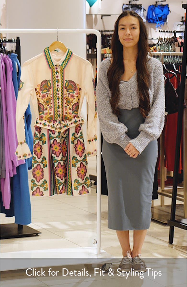 Maris Mixed Print Long Sleeve Shirtdress, sales video thumbnail