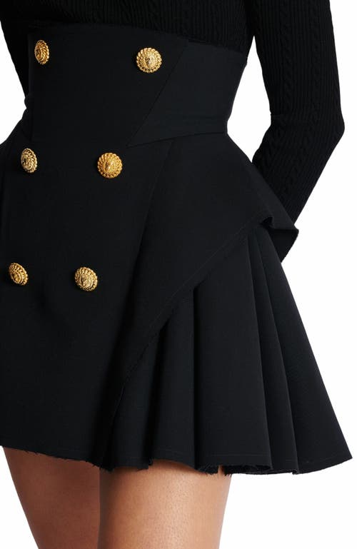 Balmain High-waisted Grain De Poudre Skirt