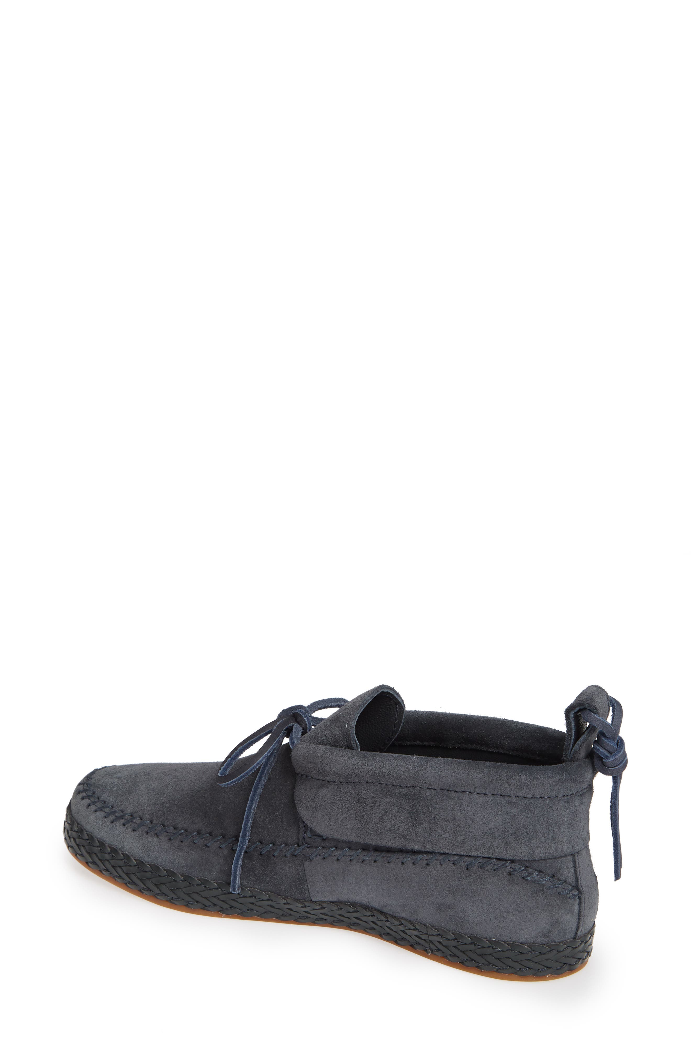 Woodlyn Moc Toe Bootie, Alternate, color, BLUE LEATHER