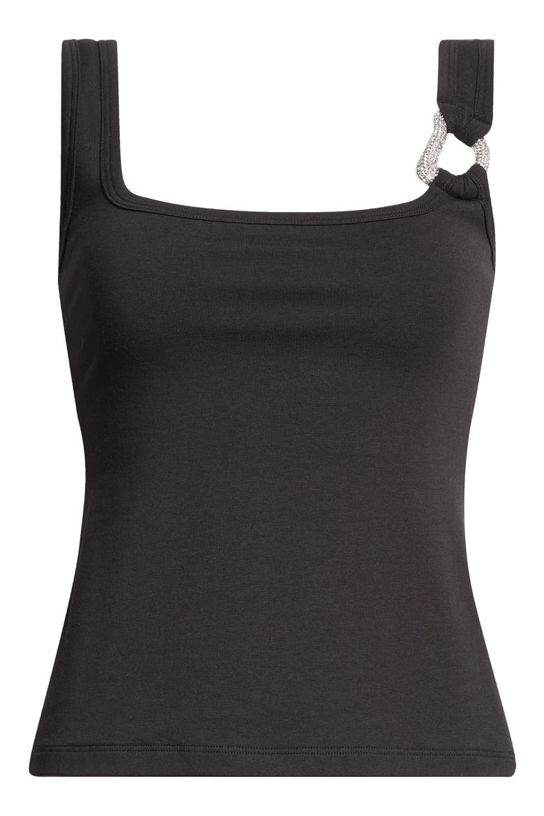 Crystal Link Tank Top, Alternate, color, BLACK