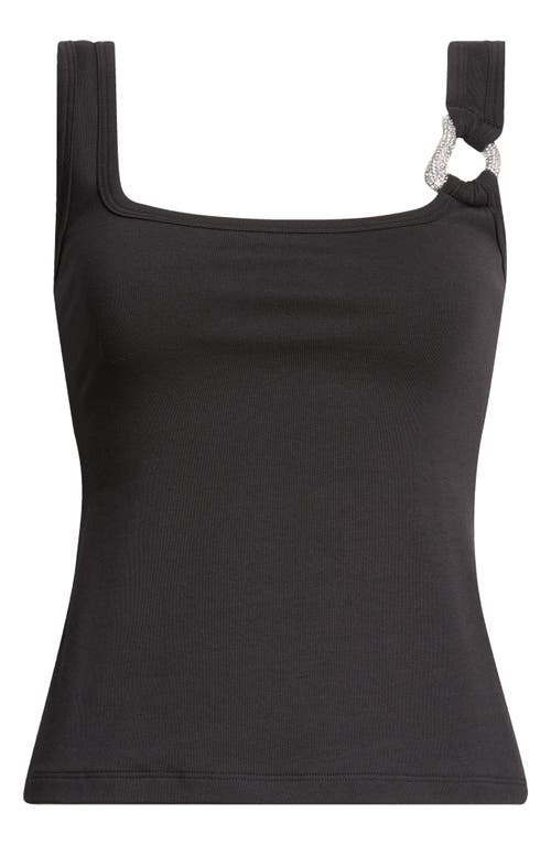 Shop Area Crystal Link Tank Top In Black