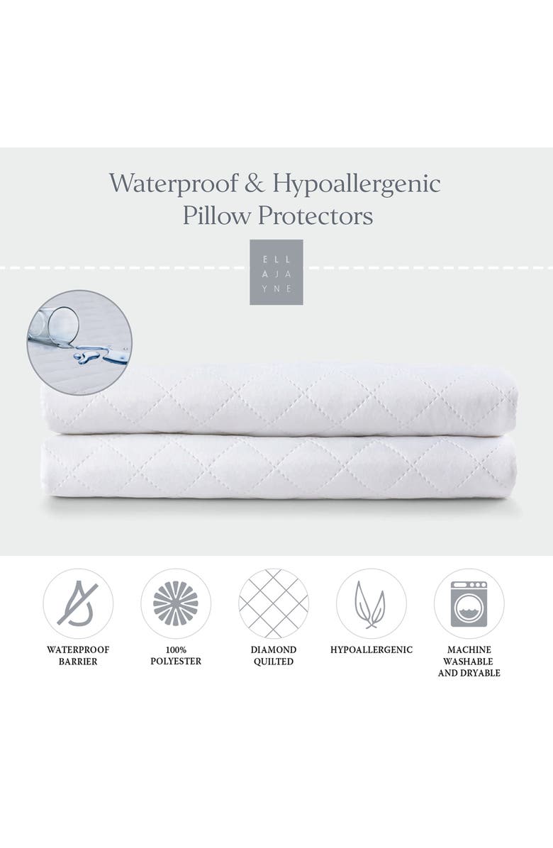 ELLA JAYNE HOME Waterproof & Hypoallergenic Mattress & Pillow Protector, Alternate, color, White