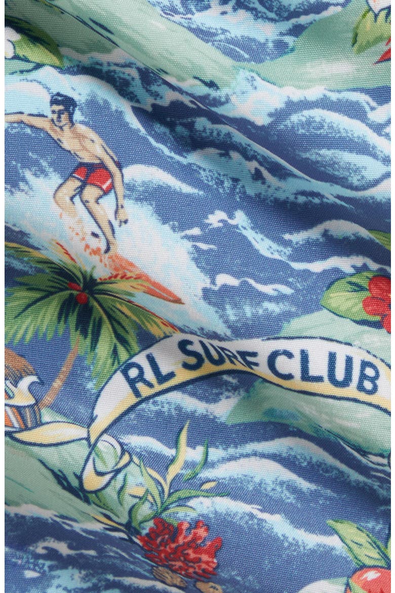 Tropical Print Swim Trunks, Alternate, color, POLO SURF SCENIC PRINT