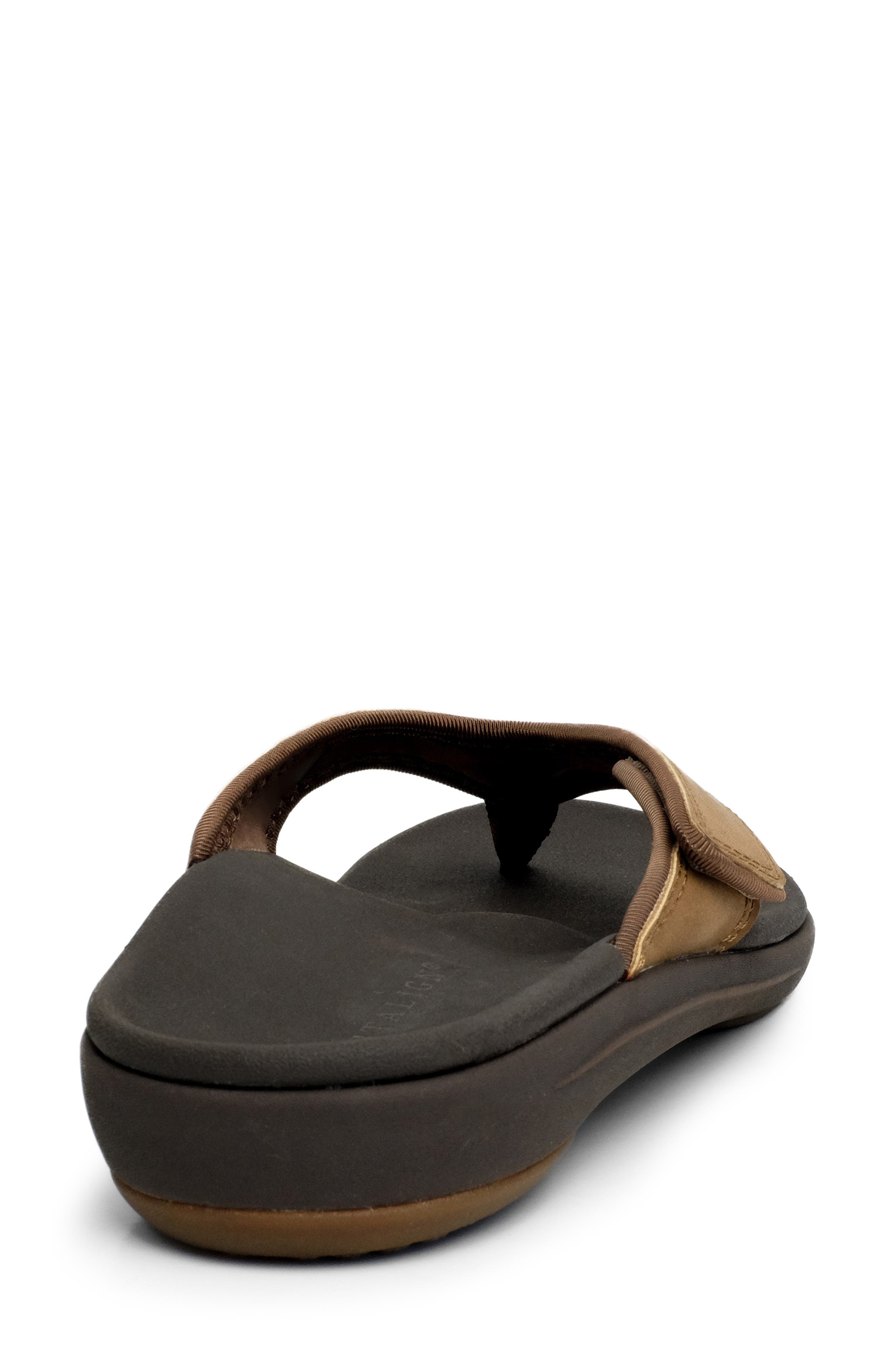 Yumi Water Resistant Flip Flop, Alternate, color, BROWN