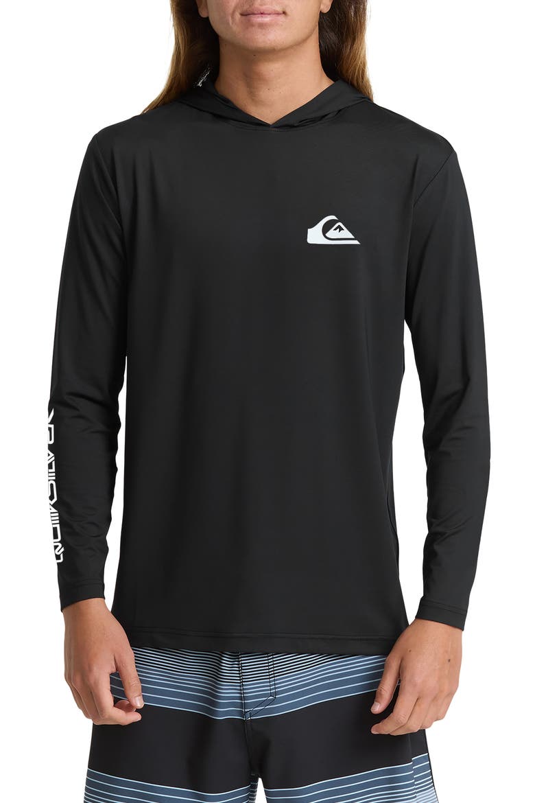 Hooded Everyday Surf Performance T-Shirt, Main, color, BLACK