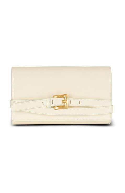 Crinkled Leather Wallet With Shuffle Chain