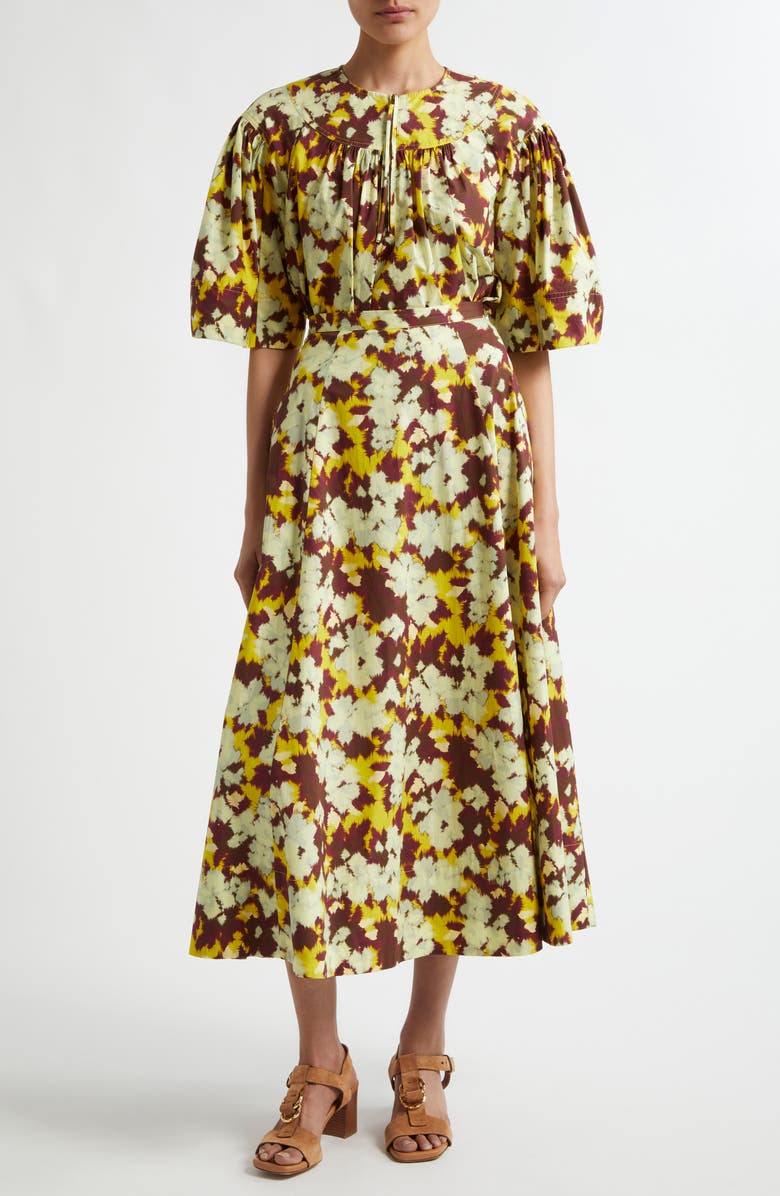 Ulla Johnson Lux Print Crop Top, Alternate, color, Acacia