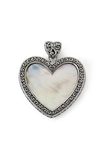 Samuel B. Bali Design Heart Pendant In White