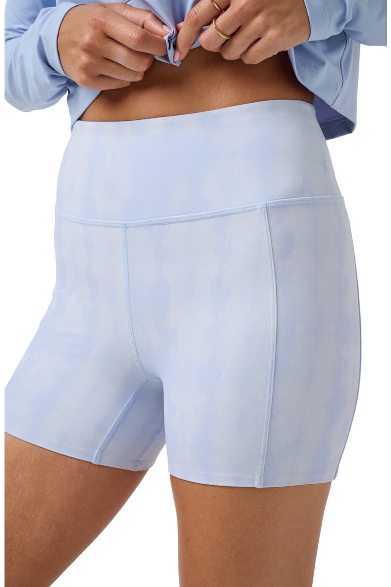 Moveknit Bike Shorts, Alternate, color, BRUNNERA BLUE MULTI