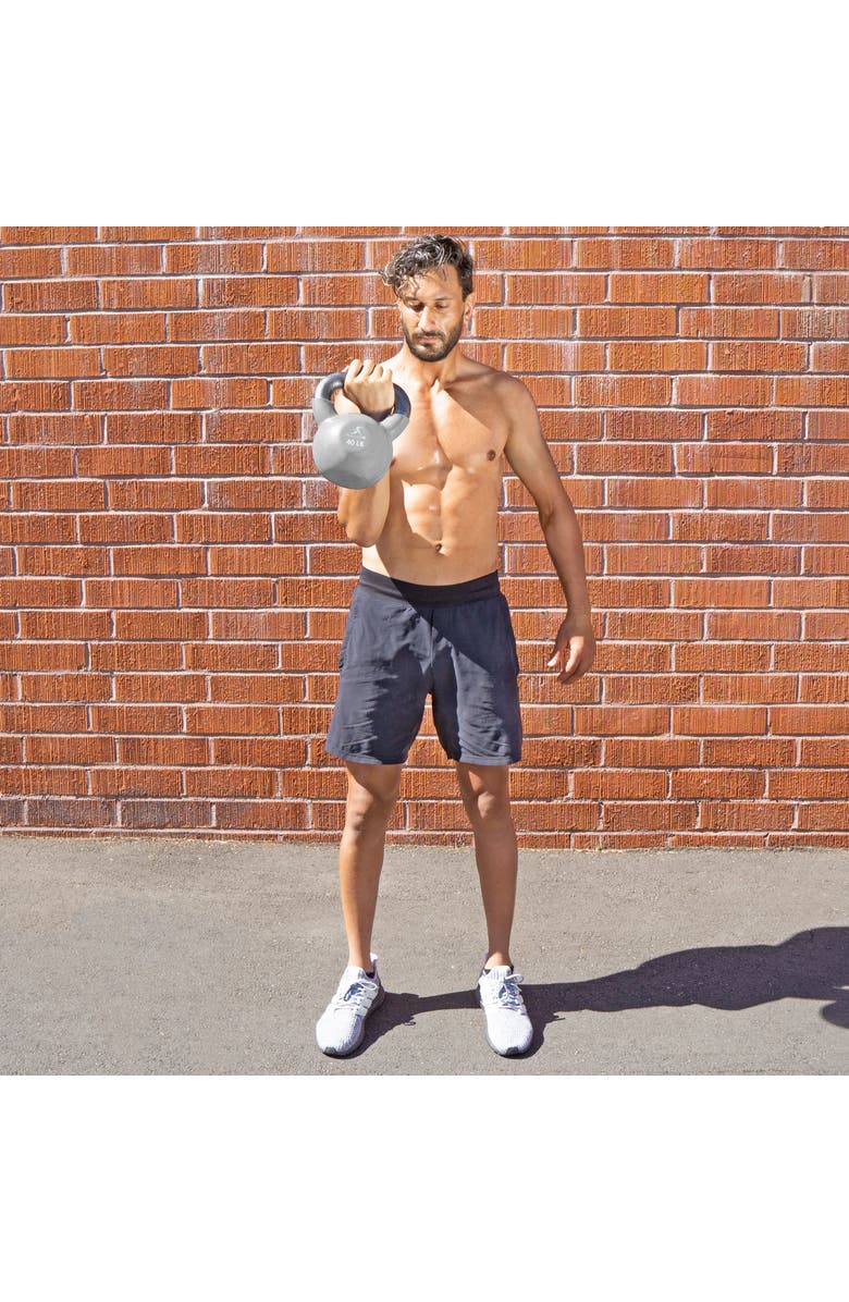 ProsourceFit Vinyl Coated Iron Kettlebell, Alternate, color, 40 Lb