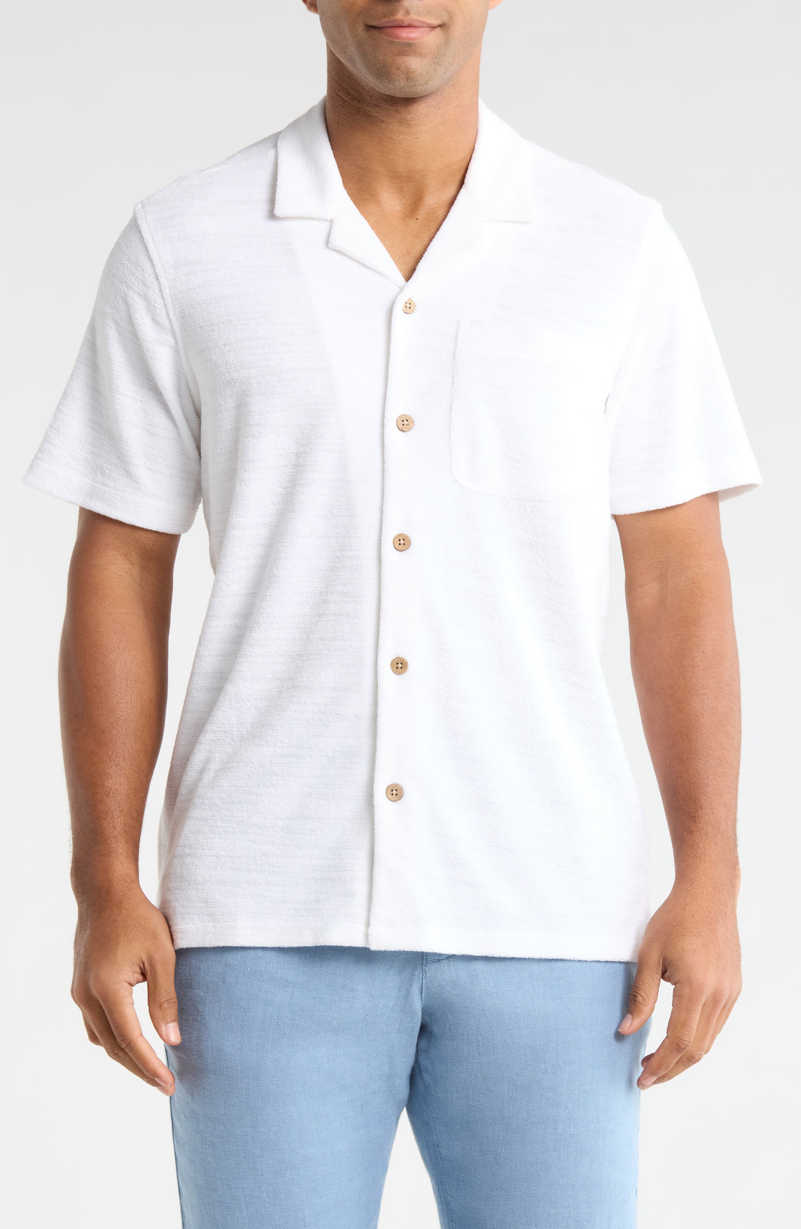 Faherty Cabana Terry Cloth Camp Shirt