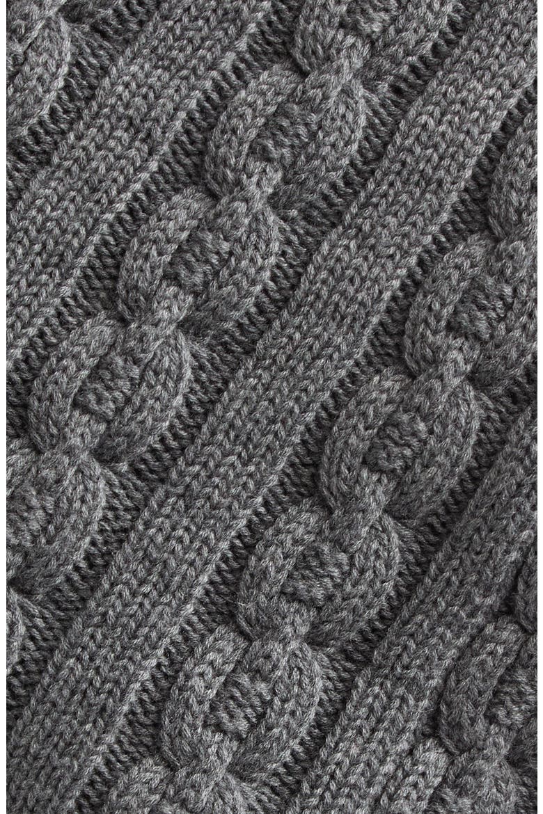 Jacqueline Twist Knit Wool Turtleneck Sweater, Alternate, color, GRAY