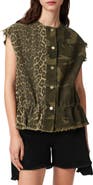AllSaints Sofi Mixed Print Cotton Vest