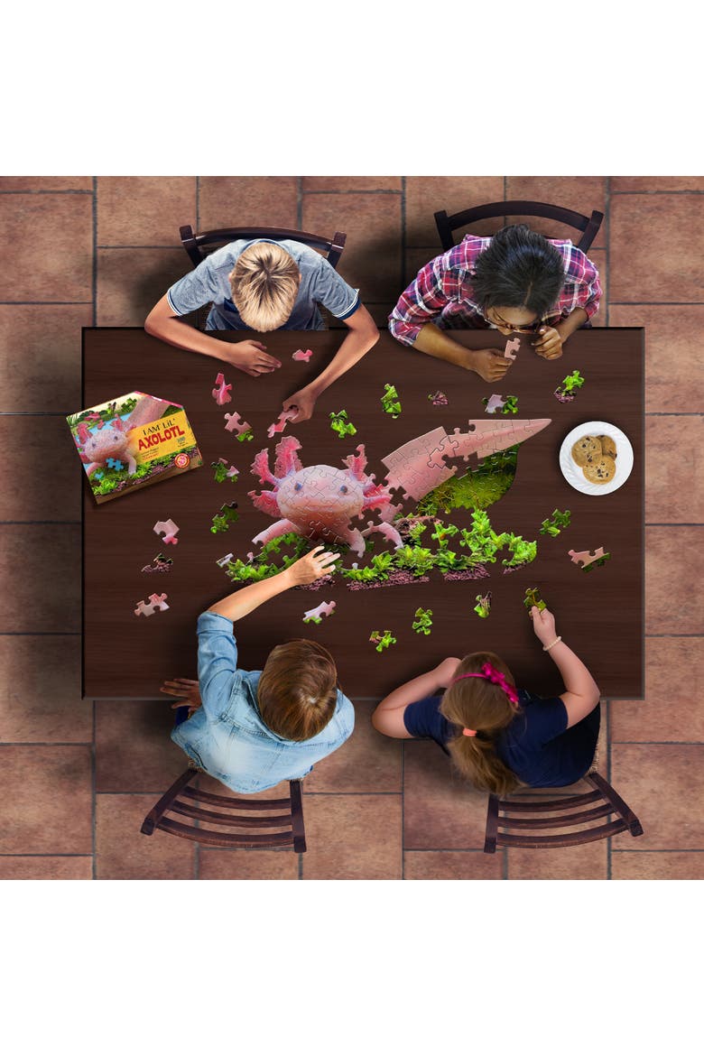 I Am Lil Axolotl 100 Piece Animal Shaped Puzzle, Alternate, color, Multicolored