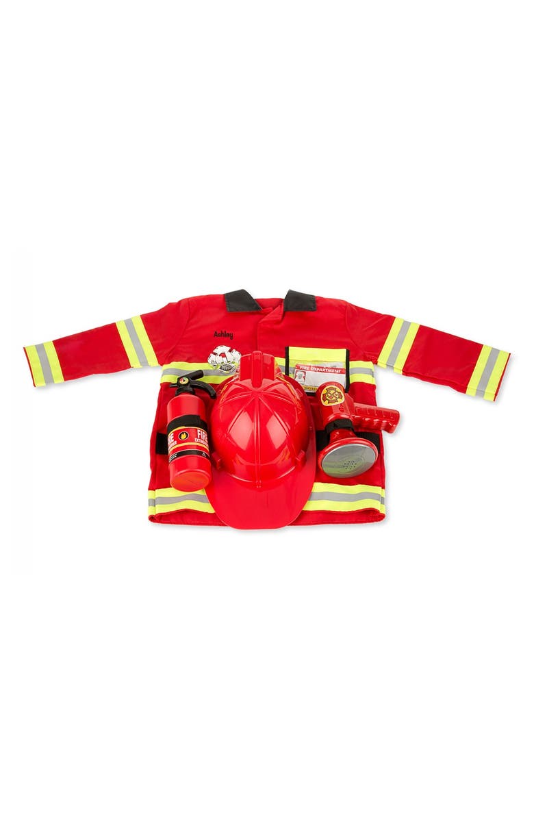 Melissa & Doug Personalized Fire Chief Costume Set, Main, color,