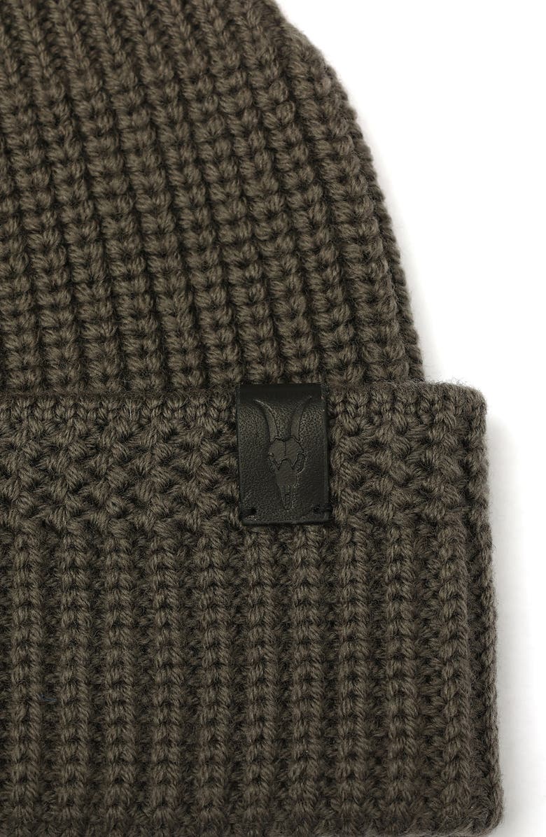 AllSaints Merino Wool Rib Beanie, Alternate, color, March Grey Marl