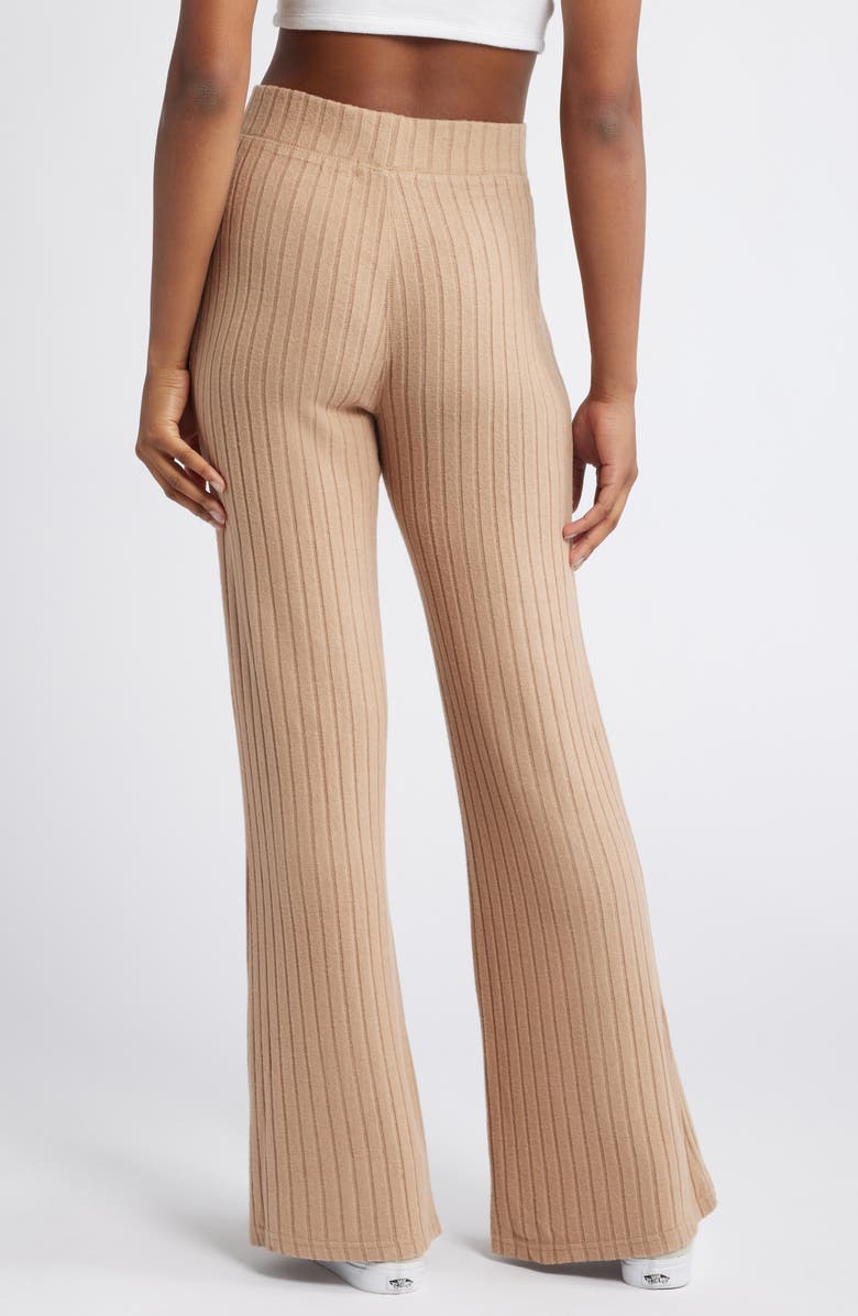 Rip Curl Cosy Rib Flare Pants, Alternate, color, Beige