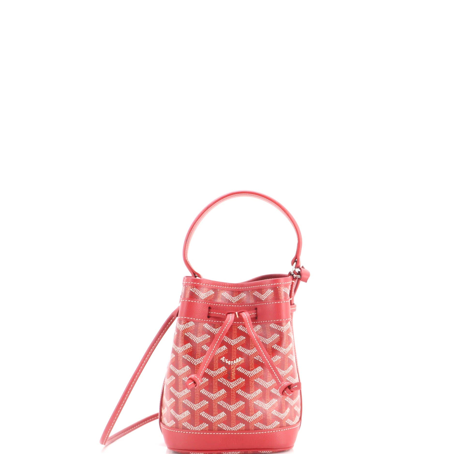 Petit Flot Bucket Bag Coated Canvas Mini, Main, color, Red