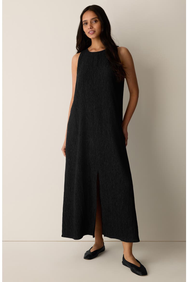 Texture Sleeveless Maxi Dress, Alternate, color, BLACK